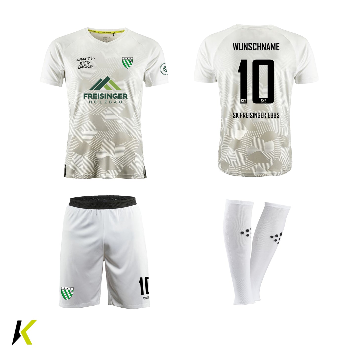 SKE CRAFT® Trikot-Set Spieler White Heim M/Uni
