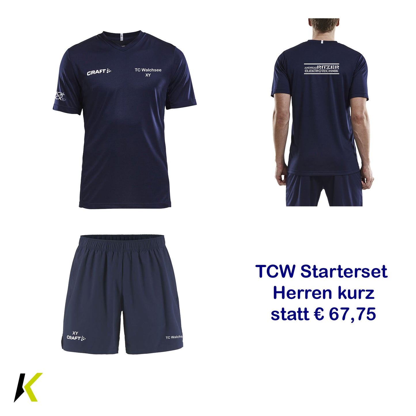 TCW CRAFT® Starterset Herren kurz Sonderpreis