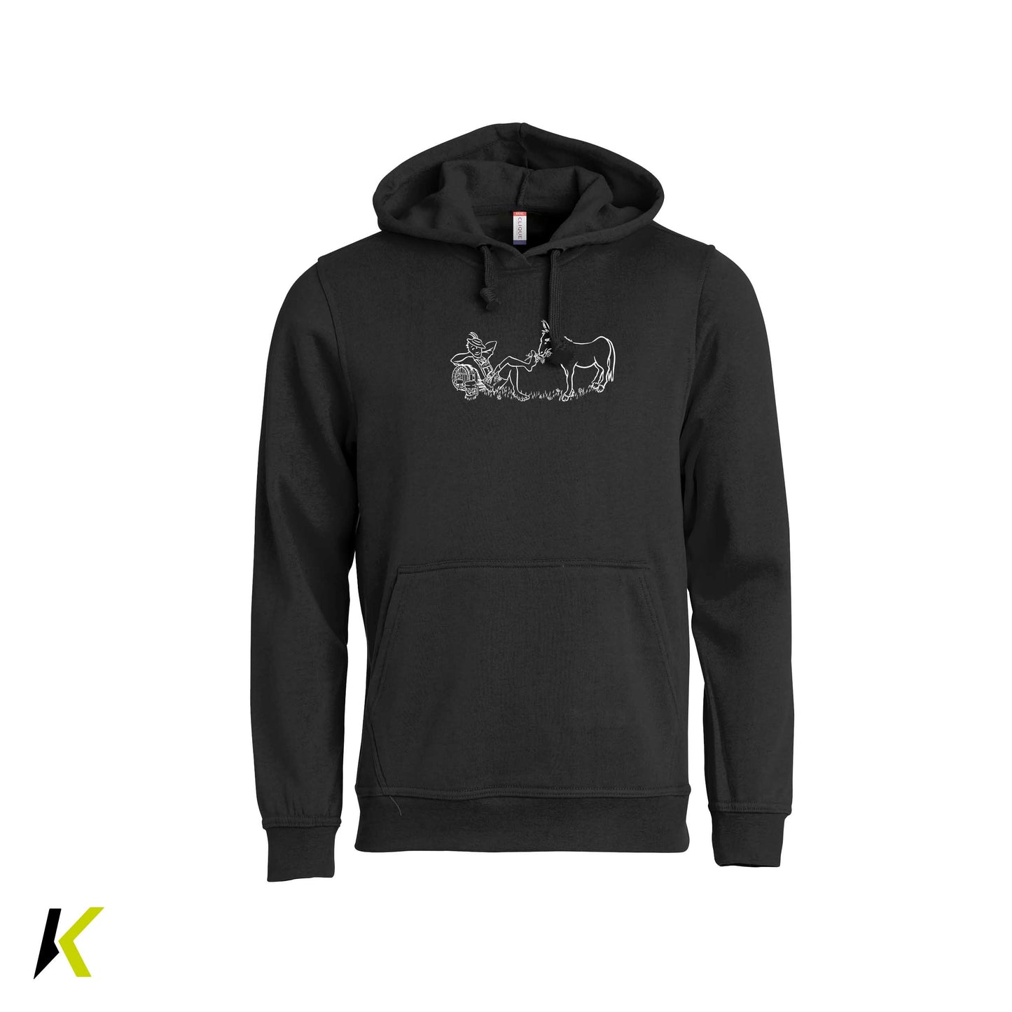 Duftbräu CLIQUE Basic Hoody Junior "Esel Brust - Duftbräu Rücken"