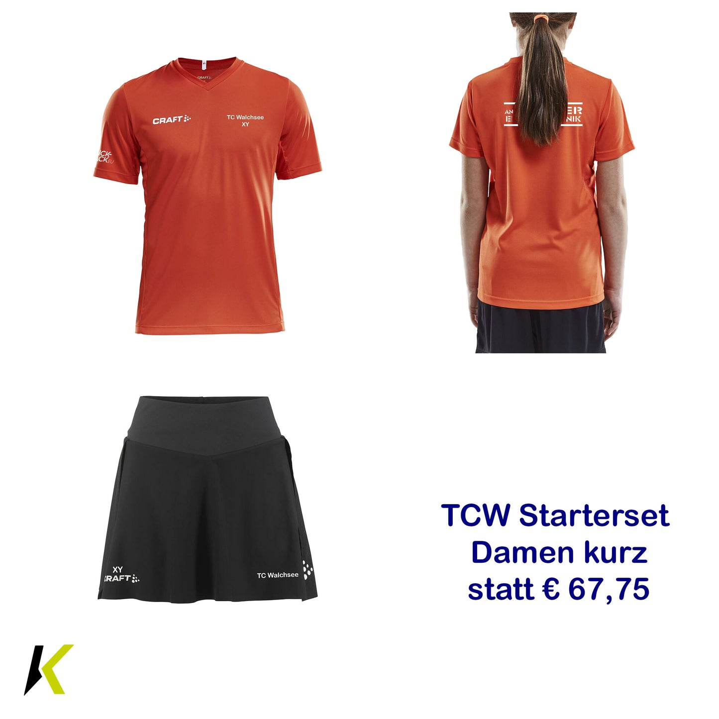 TCW CRAFT® Starterset Damen kurz Sonderpreis